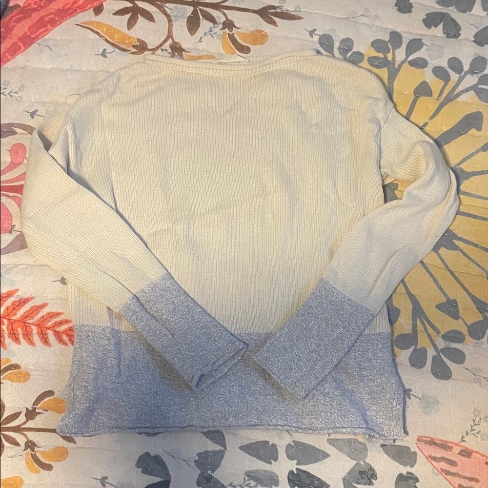 Athleta Cream and Gray Women's Sweater